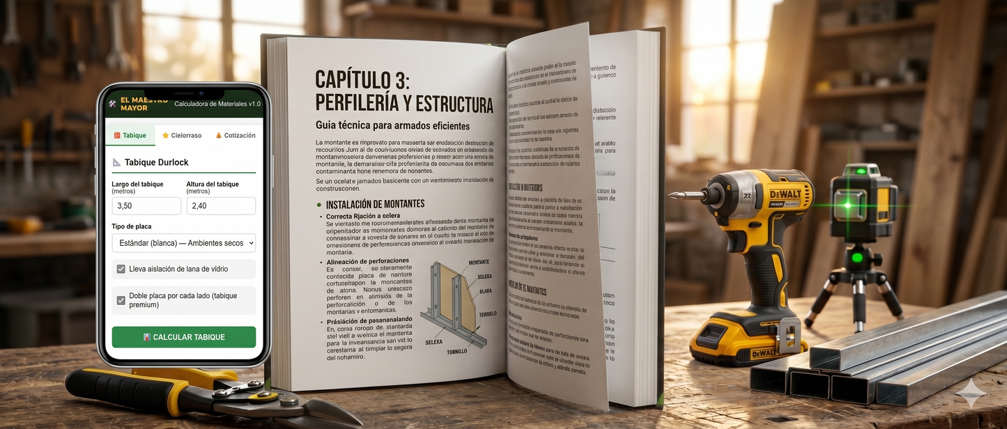 Maestro de Construcción en Seco — Curso Digital Premium + 2 Bonos